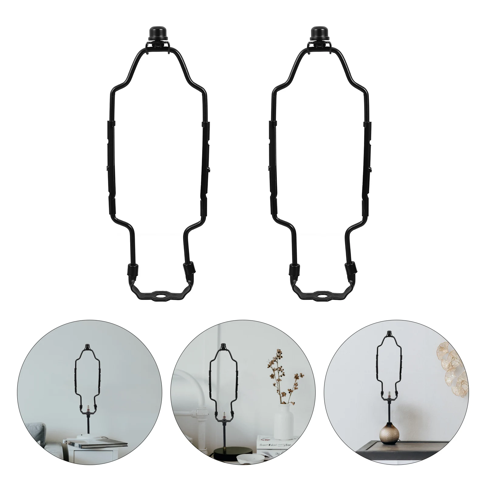 

1 Set Adjustable Harp Holder Kit For Table Floor Lamp Sturdy Lampshade Frame With Finial Universal Compatibility Lamp Shade