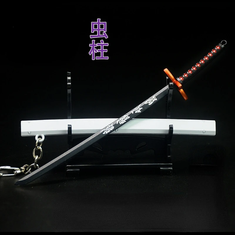 Nieuw The Blade of the Ghost 17cm Mini Katana sleutelhangers sleutelhangers boze oog anime sleutelhanger sleutelhanger schattige sleutelhanger