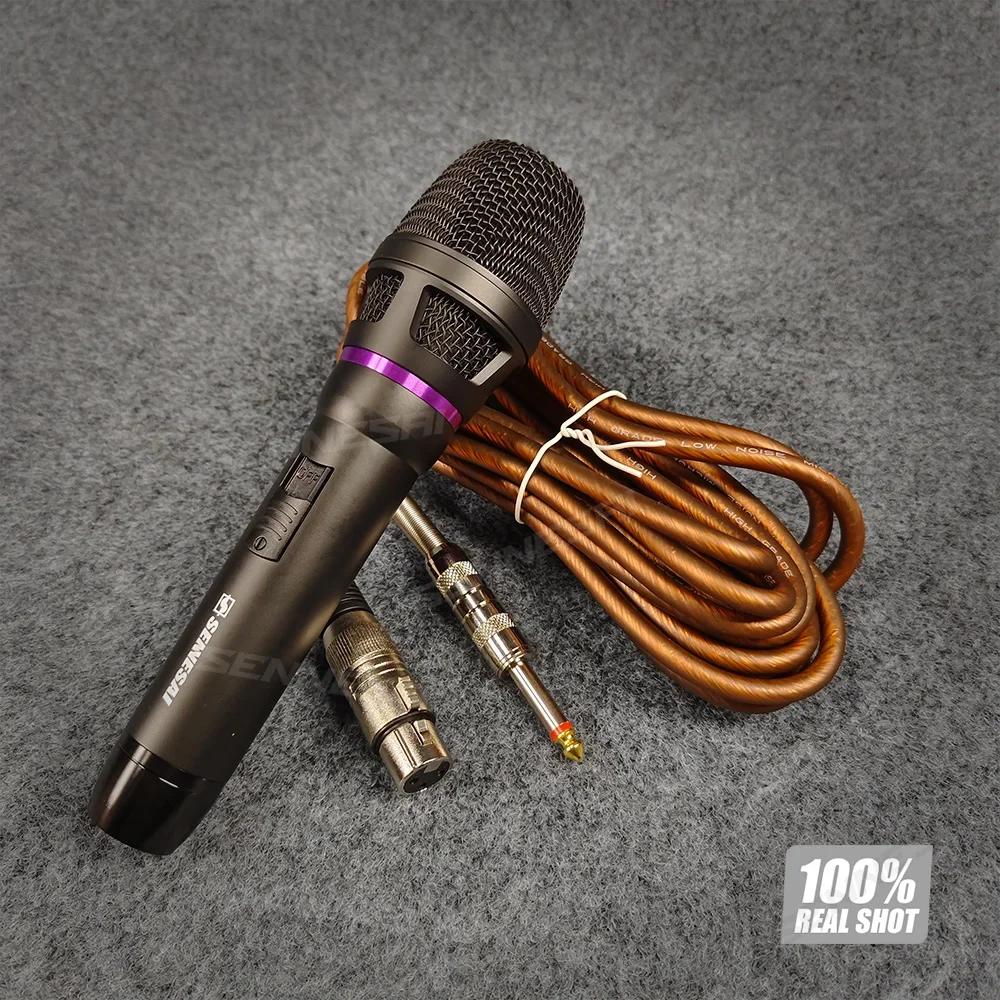 High Quality！K-08 Professional Dynamic Handheld Microphone Karaoke Wired Microphone With Clip Stereo Studio Mic