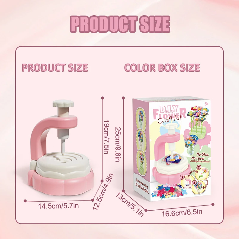 ผ้าช่อดอกไม้ของเล่น DIY CRAFT ชุดเด็ก-ตลาดดอกไม้ของเล่นสร้างช่อดอกไม้เด็กวัยหัดเดินสาวการศึกษากิจกรรมของขวัญ