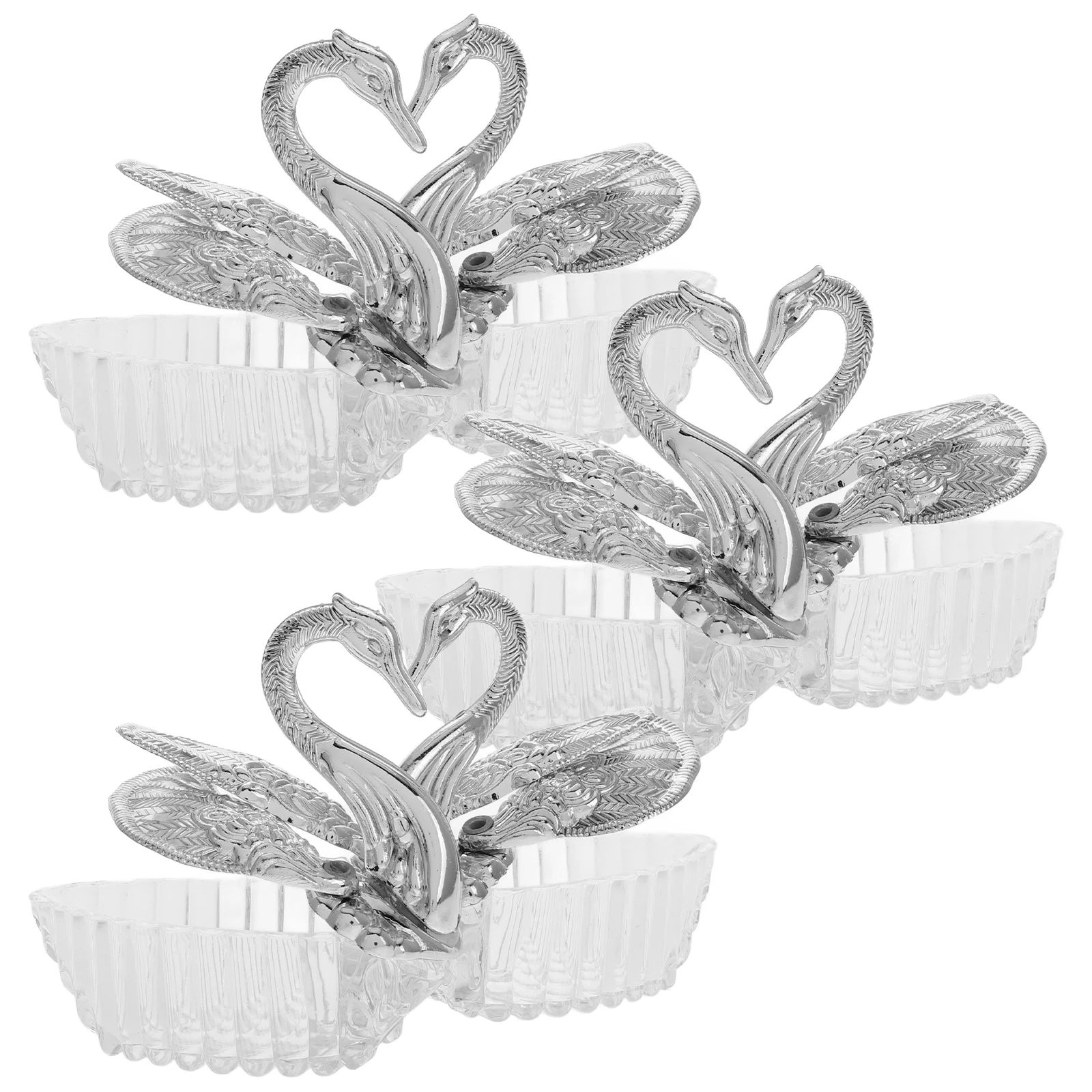 

6 set Swan Shaped Plastic Acrylic Lightweight Compact Wedding Birthday Gift Packing Boxes Elegant Color Noble