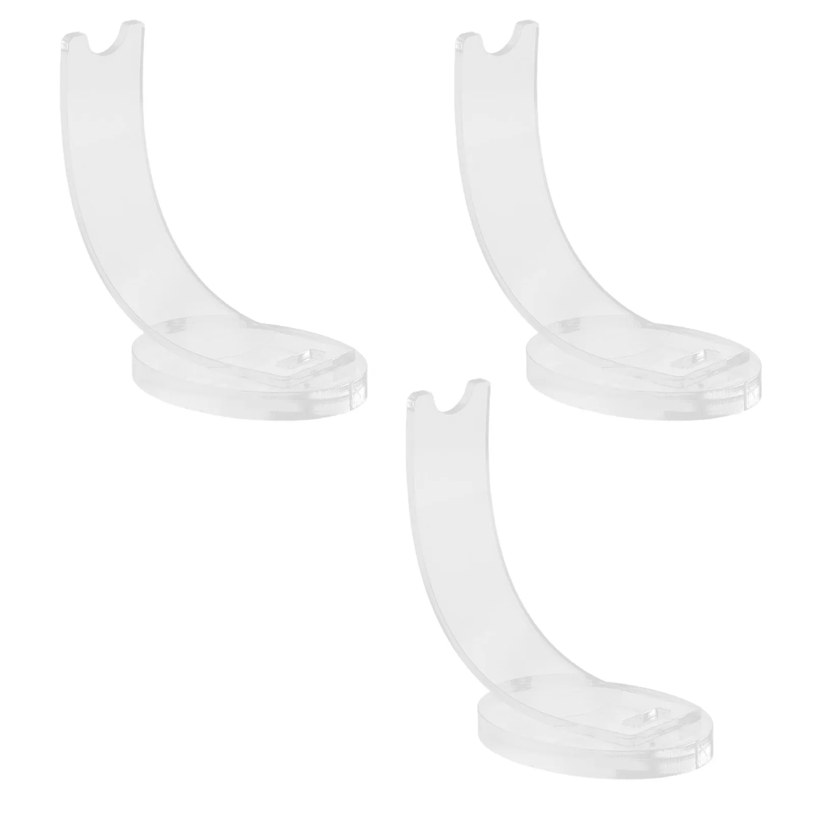 3Pcs Desktop Acrylic Single Pen Organizer Pen Holder Display Stand Pencil Fountain Brush Rack for Office Home Brush Display Rack