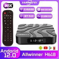 T95 Max Tv Box Android 12 Allwinner H618 Hd 8K Dual Wifi2.4G/5G Support Bluetooth5.0 Google Streaming Media Player Set-Top Box