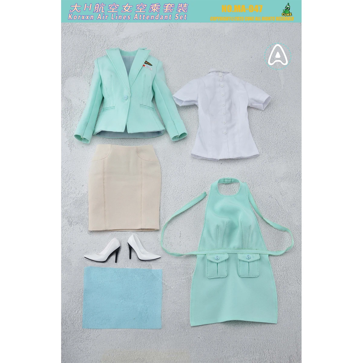 

HIPLAY Big H Airline Female Flight Attendant Outfit Set MA-047B Doll Clothes Accessory Fit 1/6 Scale 12-inches Action Figure