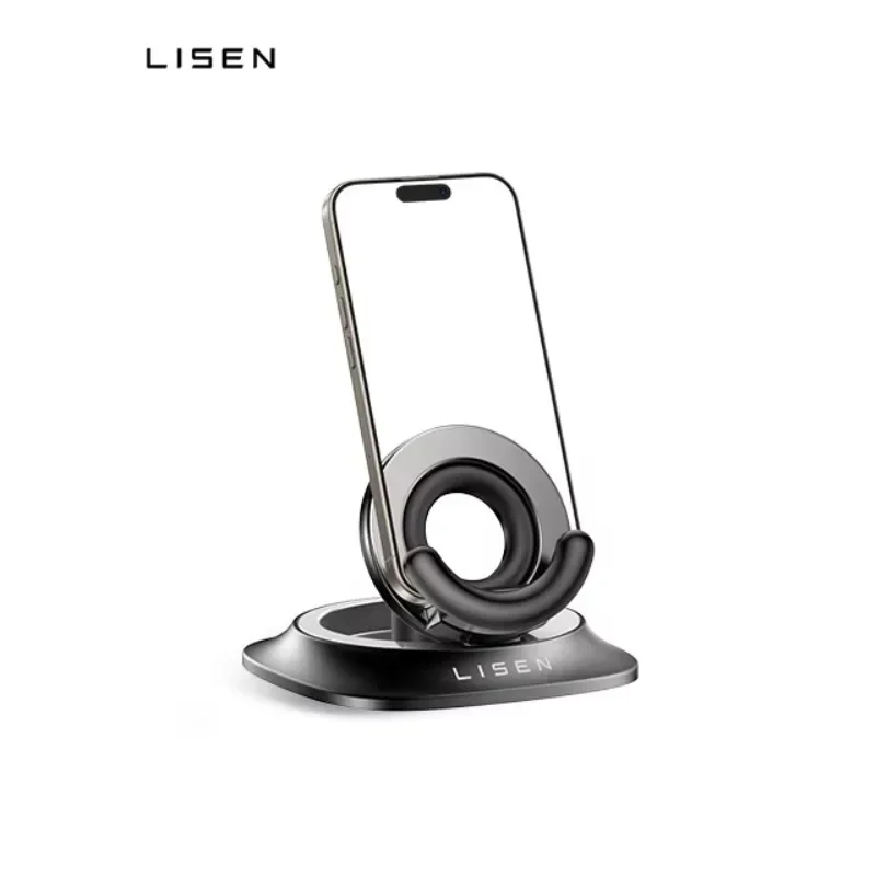 LISEN New Suction Mobile Holder 360 Phone Stand Metal Air Outlet Gravity Car Smartphone Holder Stable for Iphone Xiaomi Samsung