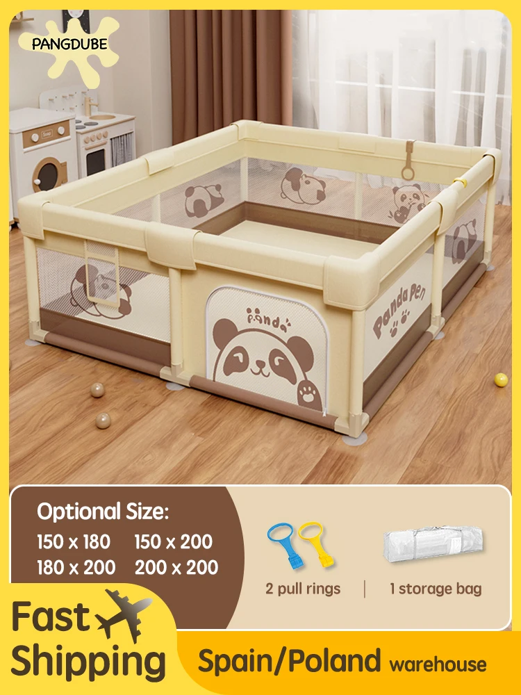 PANGDUBE Cute Baby Playpens 4 Optional Size Playpen for Baby Activity Gym Kids Play Fence Playground Baby Games Park