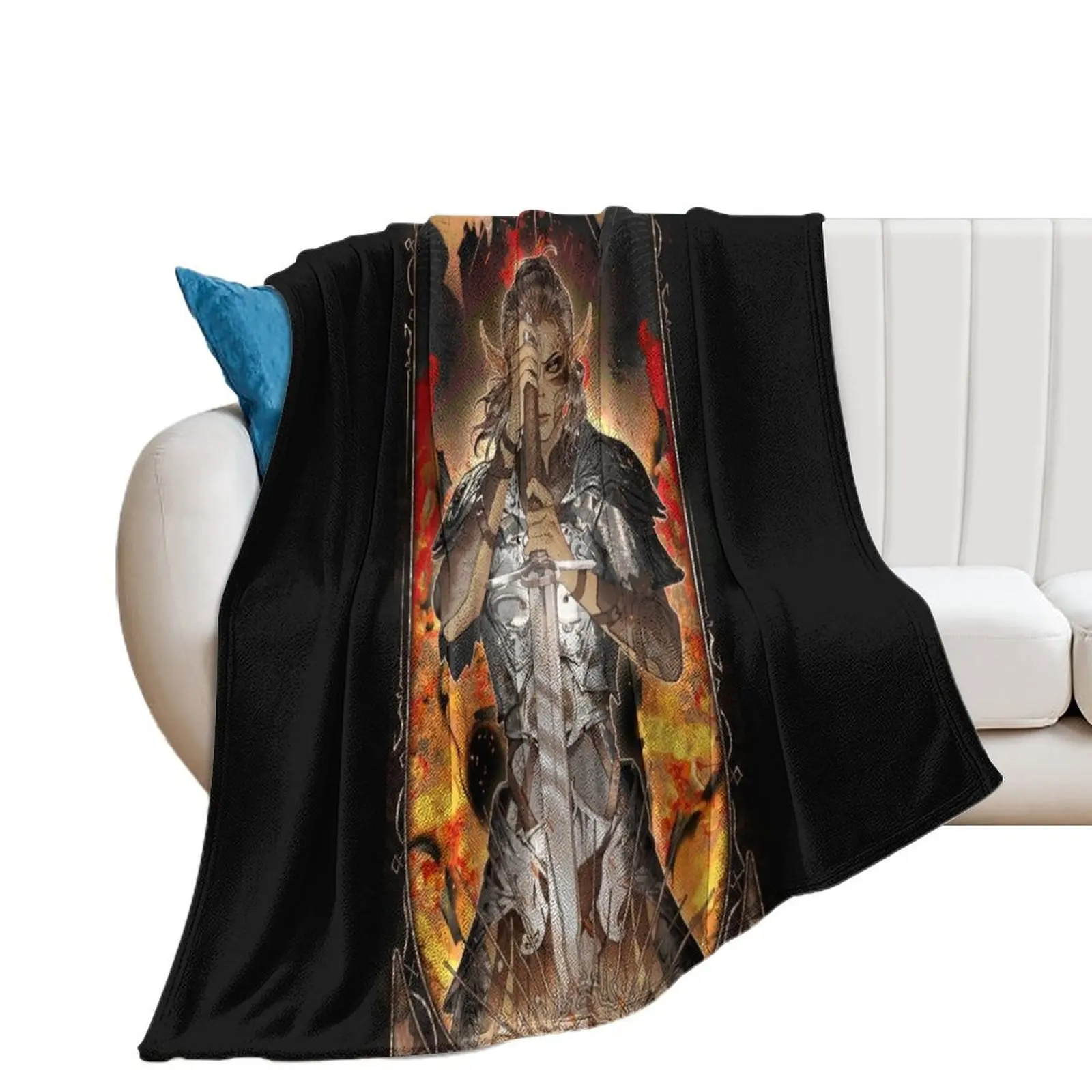 Lae'zel - Orpheus - Vlaakith - Green Skin Throw Blanket Thins Bed linens Blankets