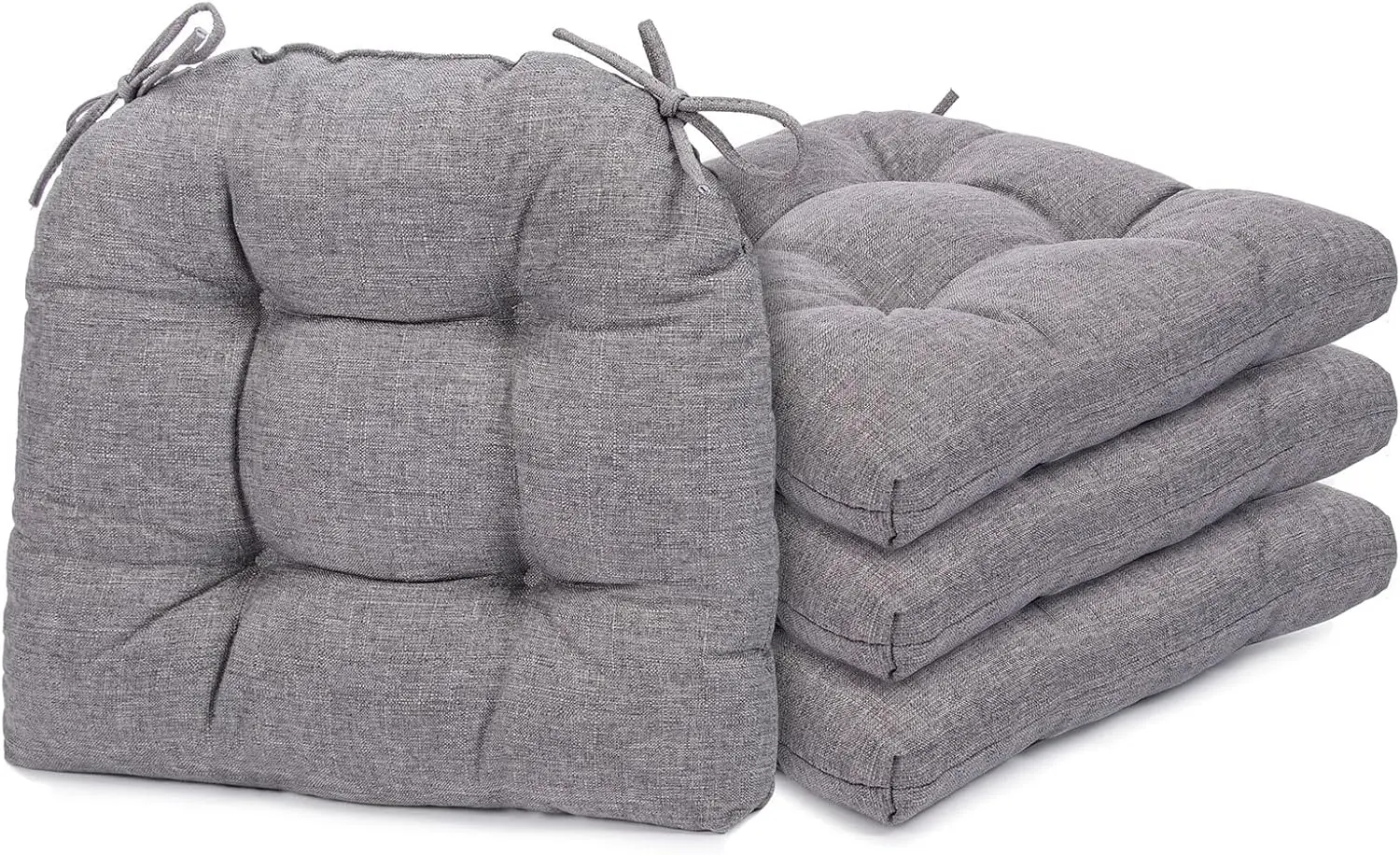 

Chair Cushions For Dining Chairs, 4 Pa Soft And Comfortable Chair Cushions Pads With Ties, Seat Cushions For Kitchen