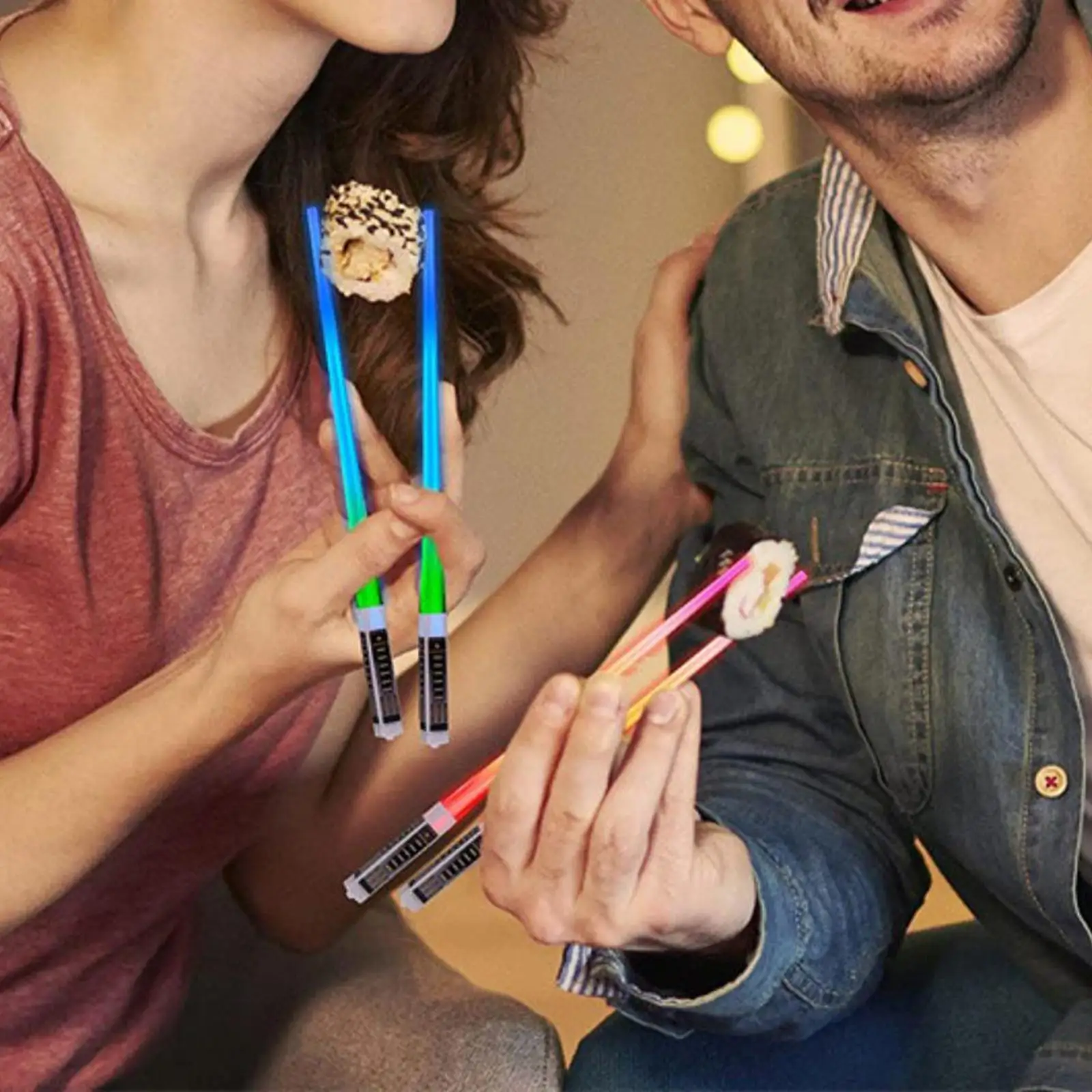 LED Lightsaber Chopsticks Cute Children’s Chopsticks Glow Stick Style for Party Wedding Birthday Concert