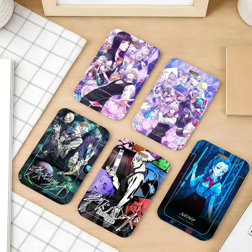 Porte-carte d'identité Anime Death Parade avec cordon, pour femmes, hommes, permis de travail, étudiants, enfants, cartes de bus