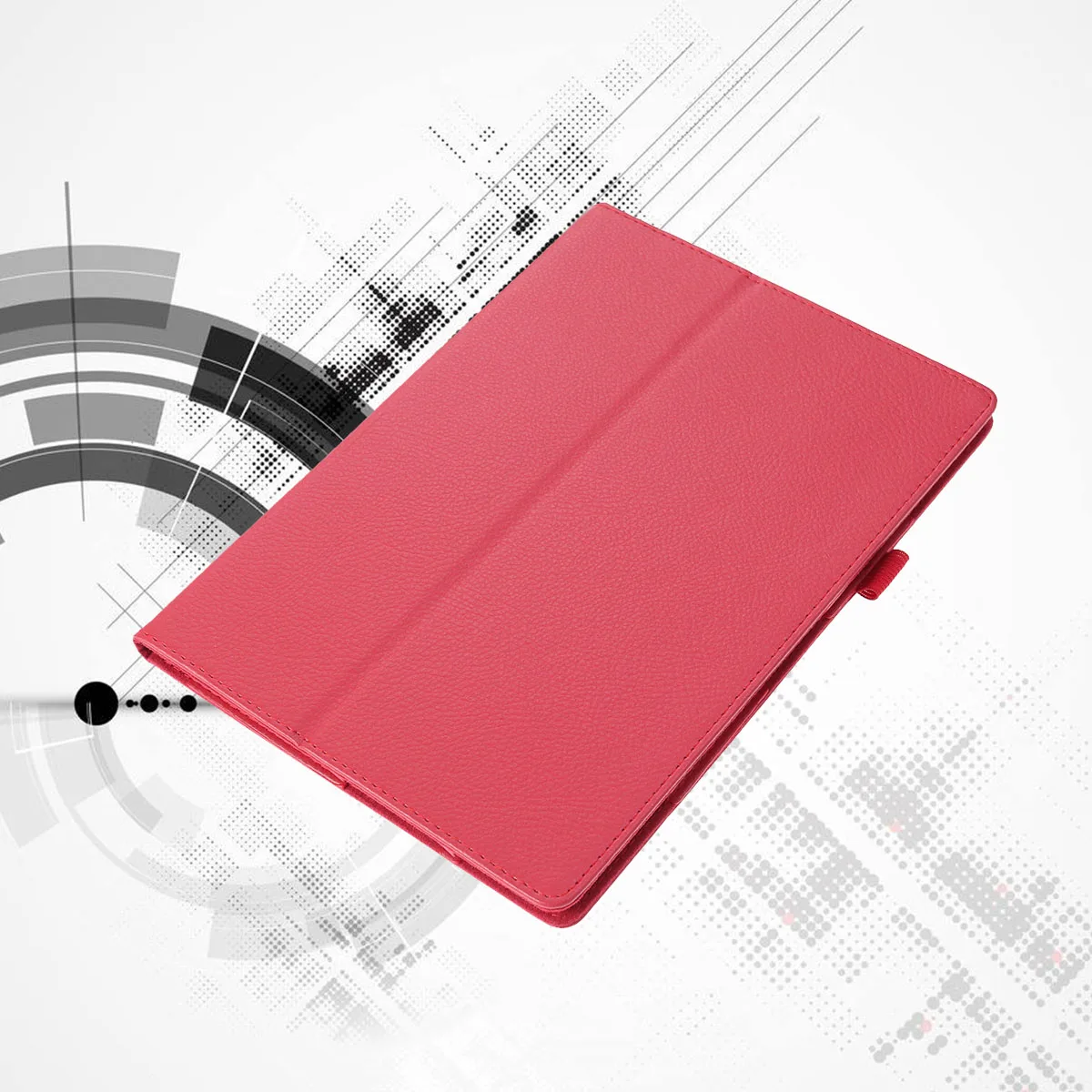

Litchi Texture Tablet PC Case Full Coverage Protective Cover with Holder for Tab 4 10 Plus -X704F/N (Red)