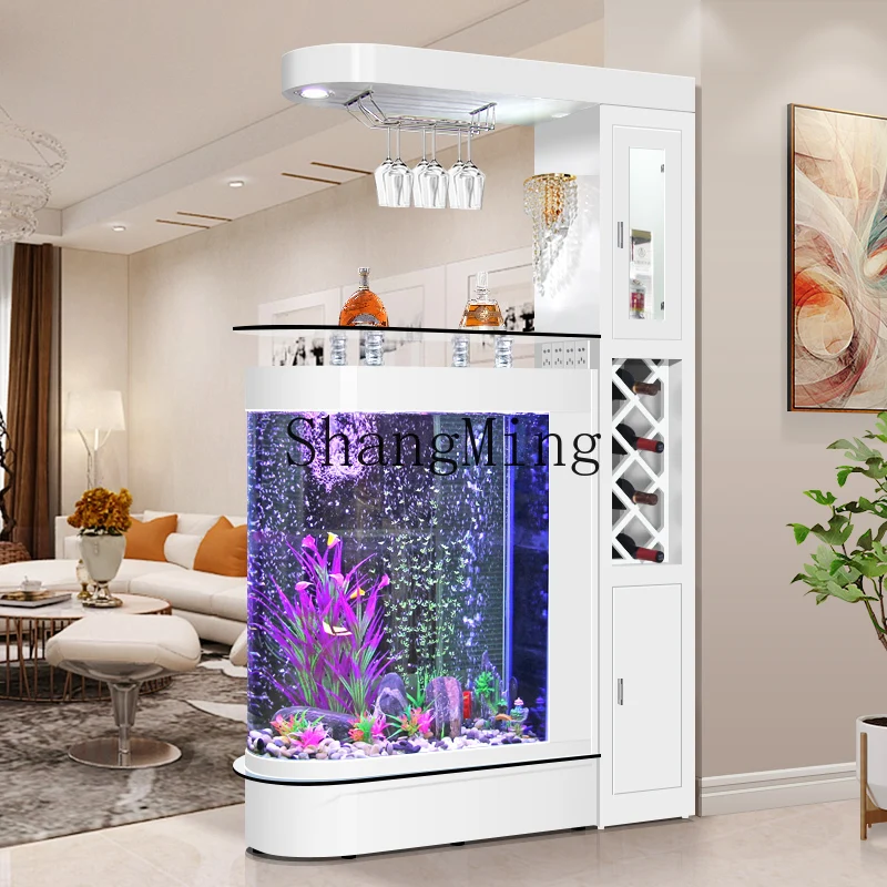 

ZYY partition cabinet, screen integrated aquarium, living room floor-to-ceiling household ecological entrance fish tank