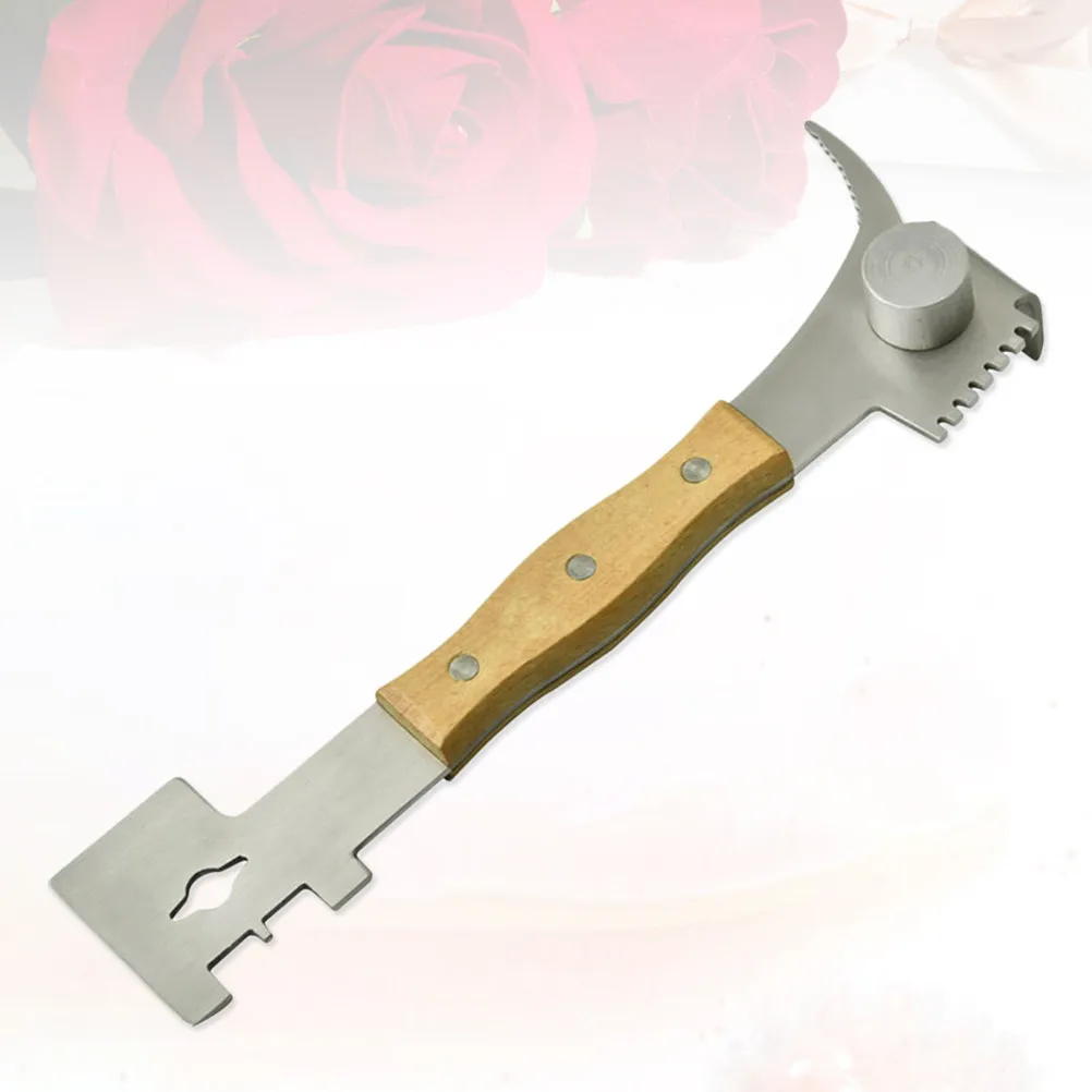 Bee Hive Scraper Tool 27 Cm Multifunctional Stainless Steel Blade Solid Wood Handle Heavy Duty Beekeeping Supply for Efficient