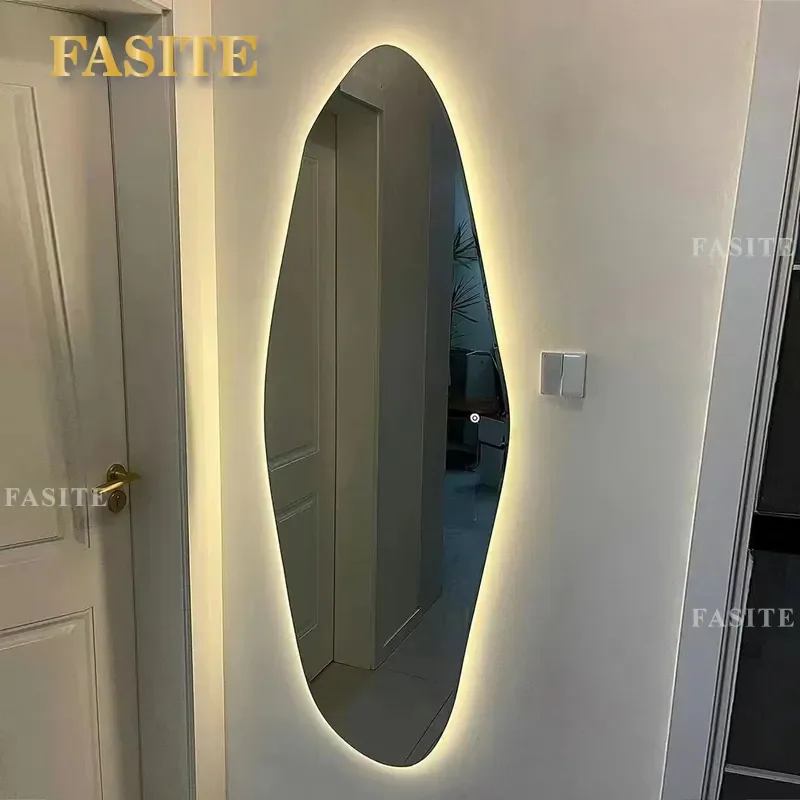 For Light Luxury Irregular Wall Hanging Mirror Modern Simple Full Length Decorative Mirror for Clothing Store Fitting Room