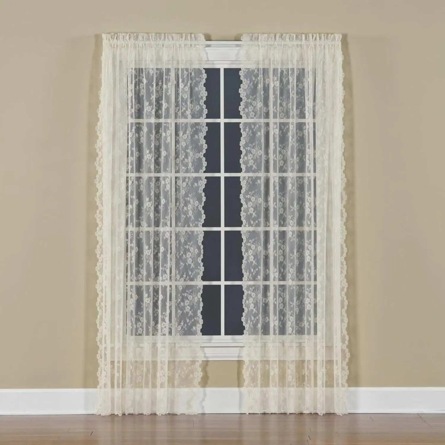 

По Saturday Knight Ltd. Панель для штор Petite Fleur, слоновая кость, 56 x 84 дюйма, 56 дюймов, 84 дюйма