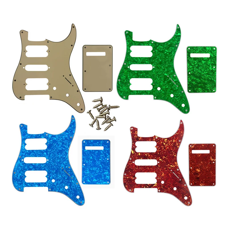 

Pleroo Guitar Parts St Pickguards For fender Classic Player Strat HSH Electric Guitar Scratch Plate With Back Plate