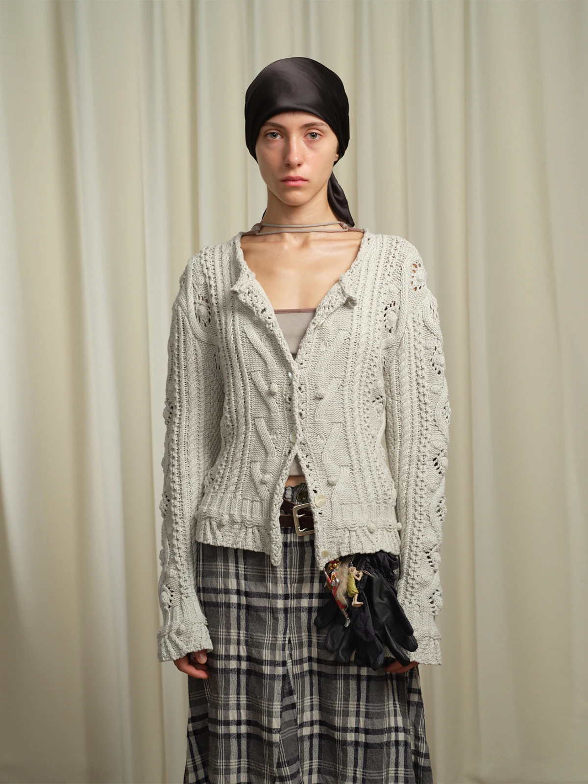 

Hanrted 3D Knitted Sweater Vase GoGoBuyer Autumn Winter Loose Fit Woolen Coat Sle Single Button Closure Long S...