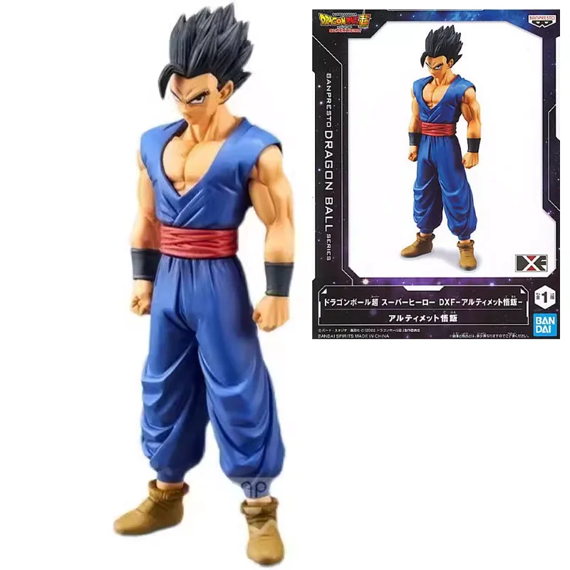 Bandai Original DXF DRAGON BALL SUPER SUPER HERO Son Gohan Anime Action Figure Toys For Boys Girls Kids Children Birthday Gifts