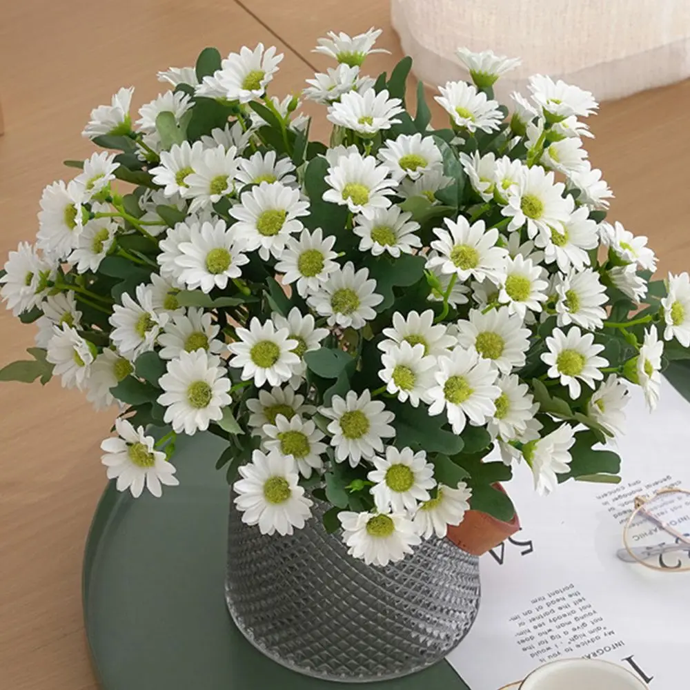 

Artificial Flowers Silk Daisy Bouquet Christmas Decorations Home vase table Wedding bridal bouquet Decorative Household Products