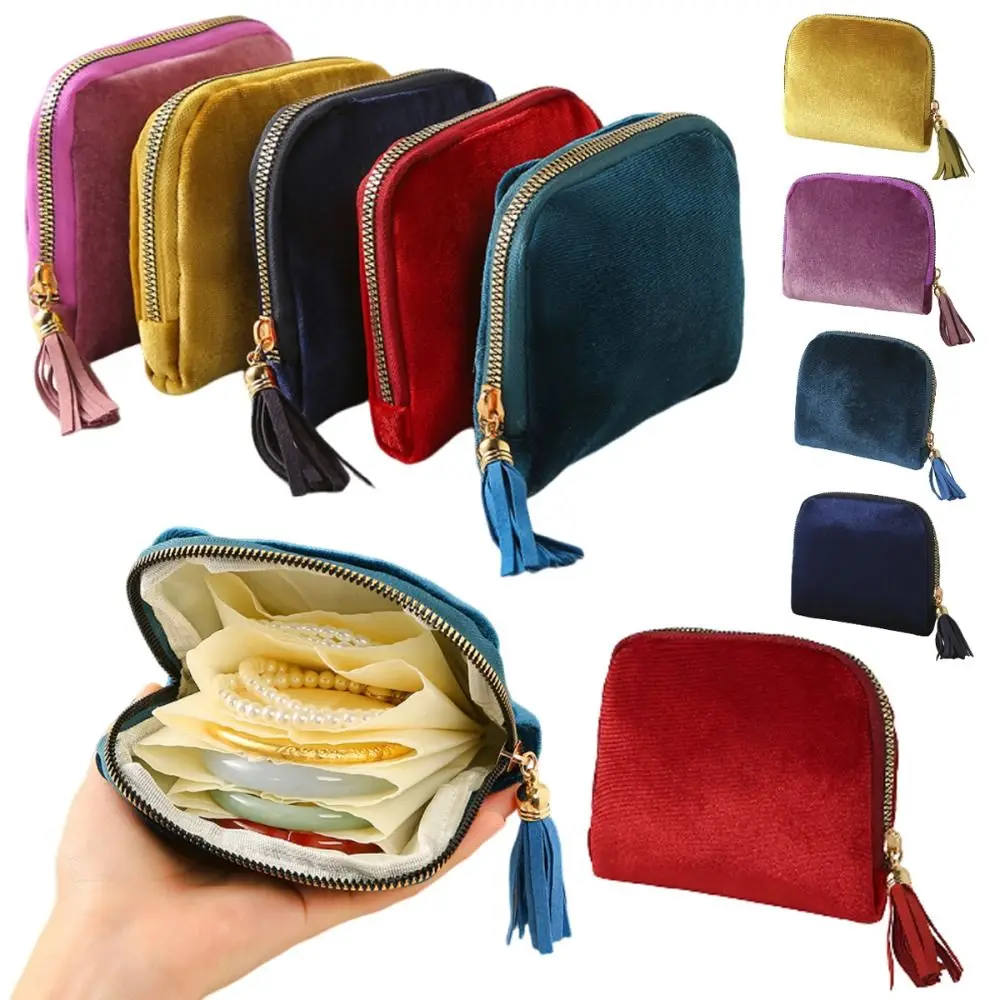 6-Layer Jewelry Storage Bag Anti-Scratch Portable Bracelet Display Pouch Soft Anti-friction Jewelry Organizer Gift