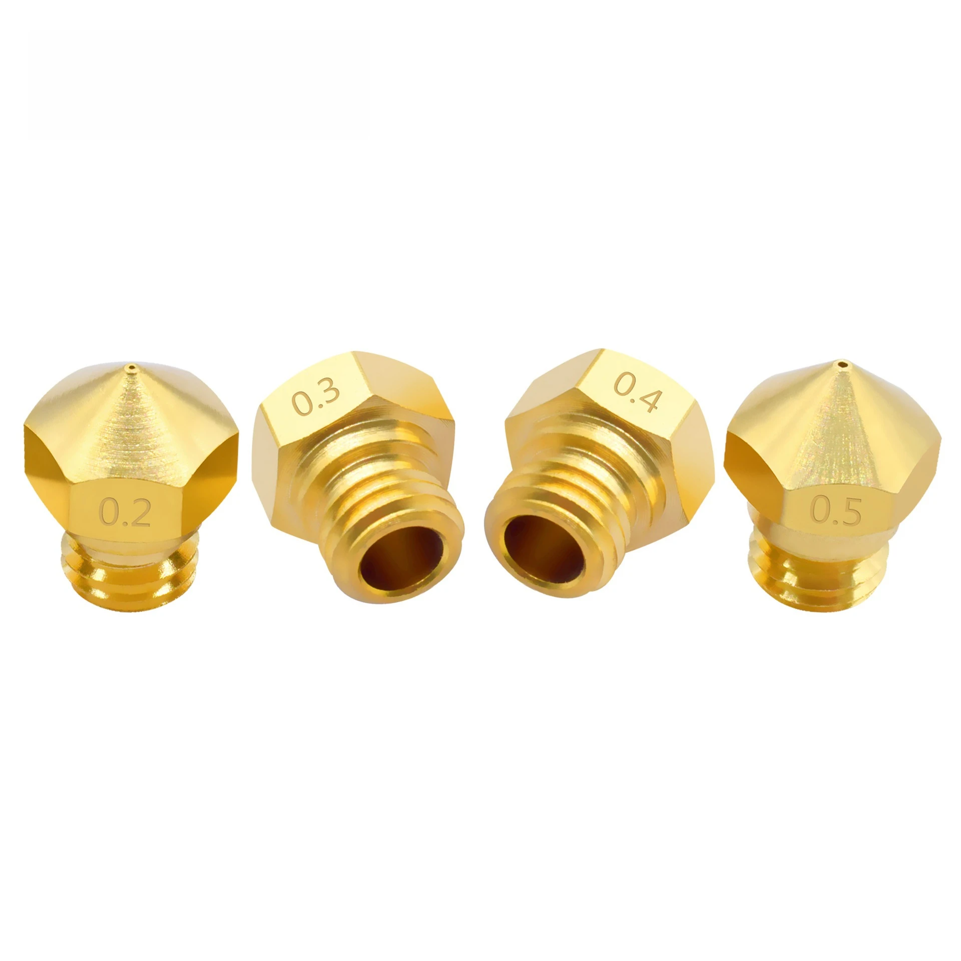 3D printer accessories MK10 brass nozzle M7 thread 0.2-1 nozzle 1.75mm consumables