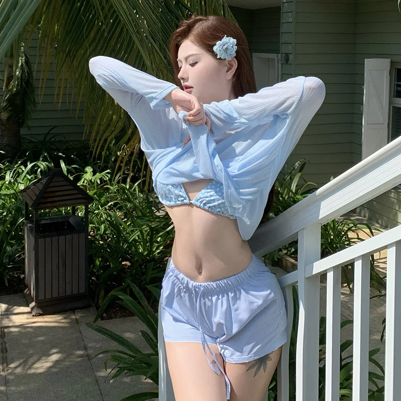 Nuevo Pure Desire Bikini Traje de baño sepa Plones cortos para mujer Cubrir Conservador Adeazante Carne que cubre e...