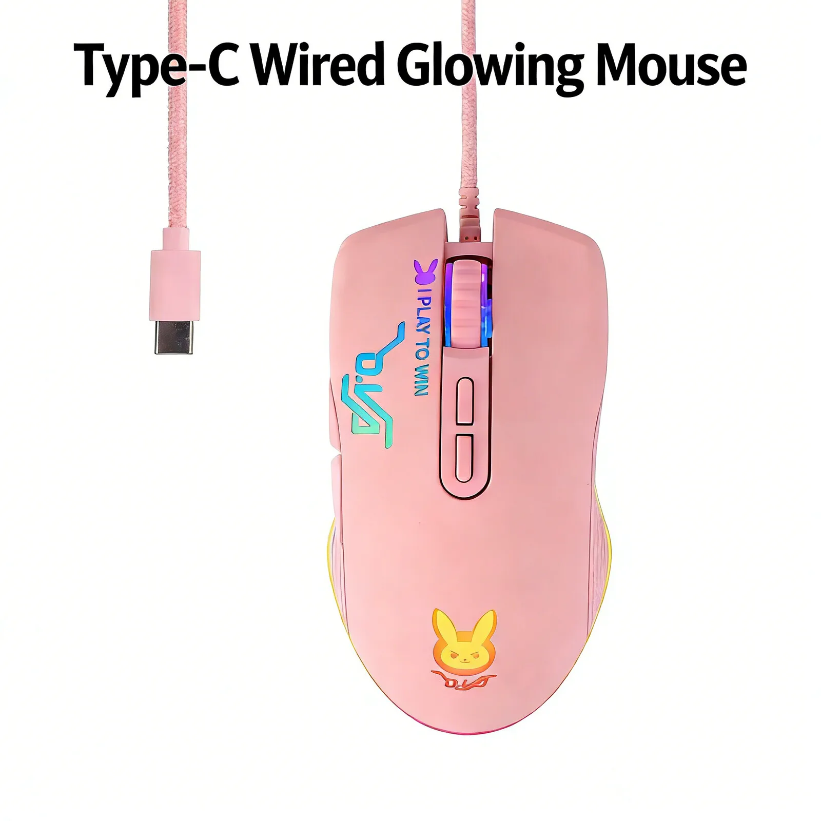 

Type-C Wired Mechanical Gaming Mouse Ergonomic 7200DPI Adjustable RGB Marquee Light Macro Programming for PC Laptop Phone Tablet