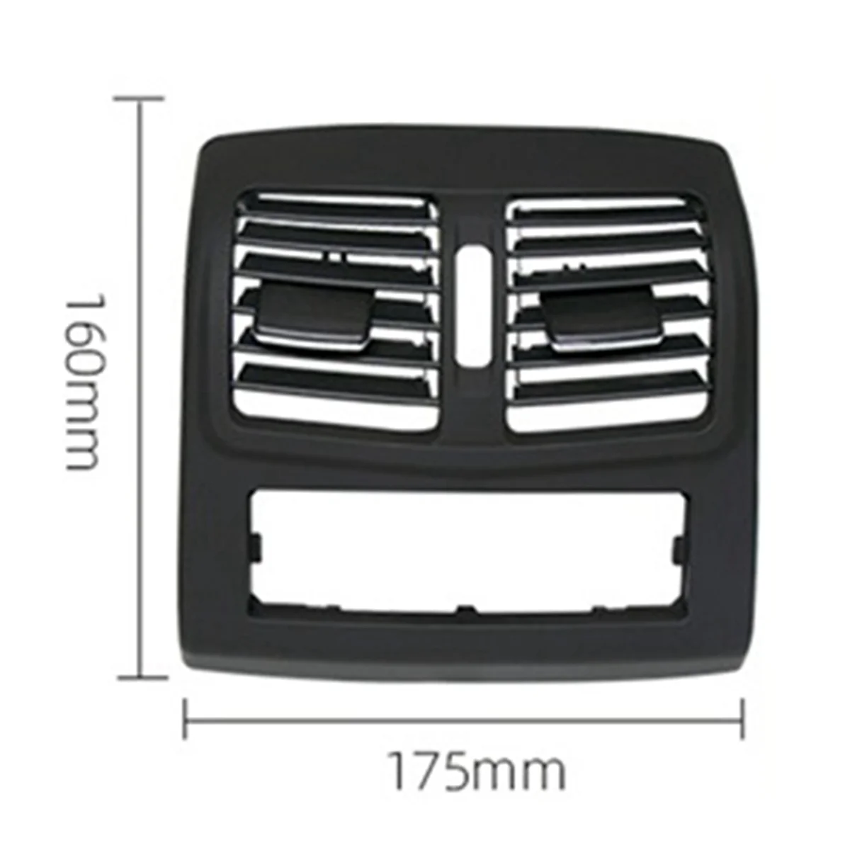 Car Rear Console Air Outlet Panel Grille Cover Air Outlet Panel Rear Vent Frame for E W212 09-2014 2128300454 Gray