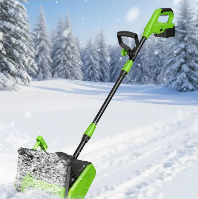 Cordless Battery Powered Electric Snow Shovel and Blower Garden Portable Brushless Snow Thrower with Wheel