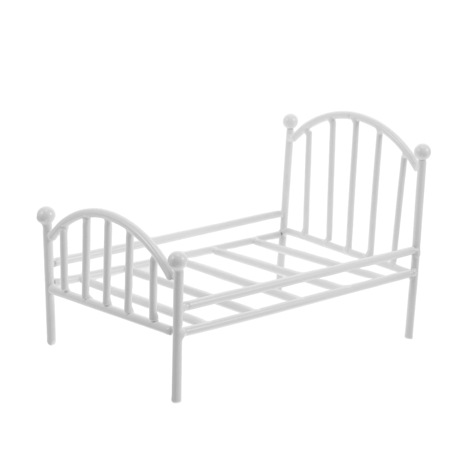 小さなベッド植木鉢スタンドドールハウスミニ家具装飾リビングルーム風景小道具鉄装飾ベッド