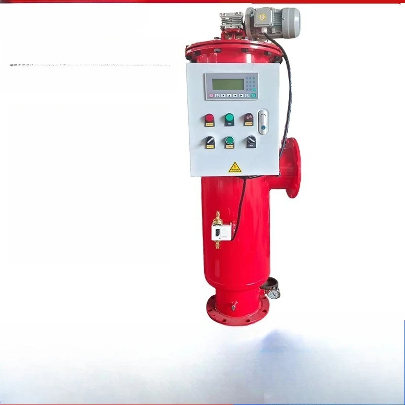 Vertical brush-type self-cleaning filter, automatic differential pressure and timed self-cleaning for farmland irrigation