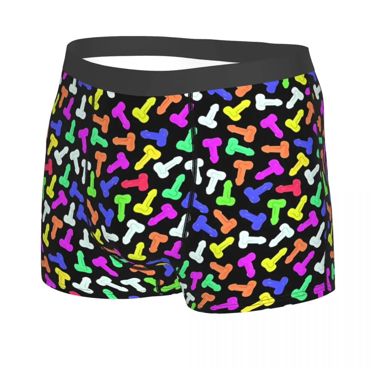 Multicolored Pattern Men Boxer Briefs Underwear Penis Highly Breathable Top Quality Gift Idea