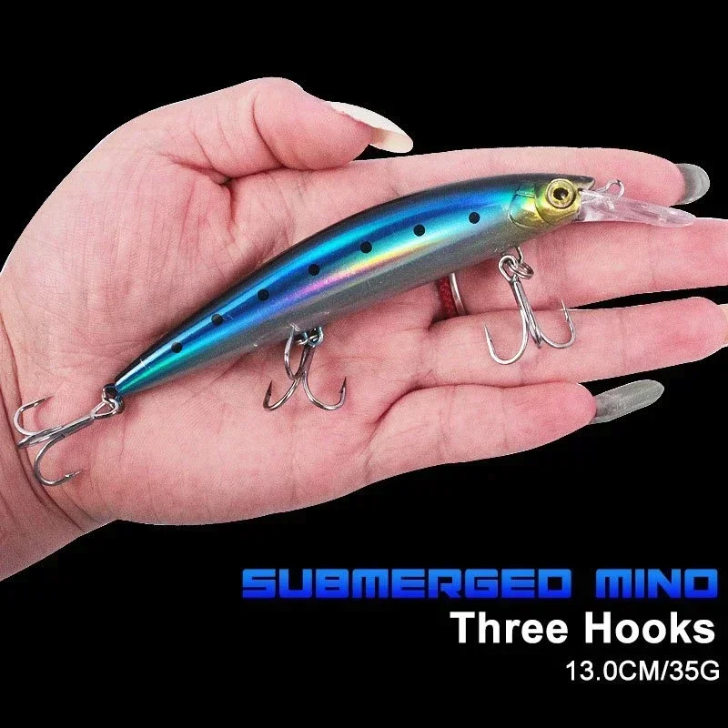 FJORD-Heavy Sinking Minnow Fishing Lures, água salgada, água doce, fundição a longo prazo, mar, isca artificial, Jerkbait,