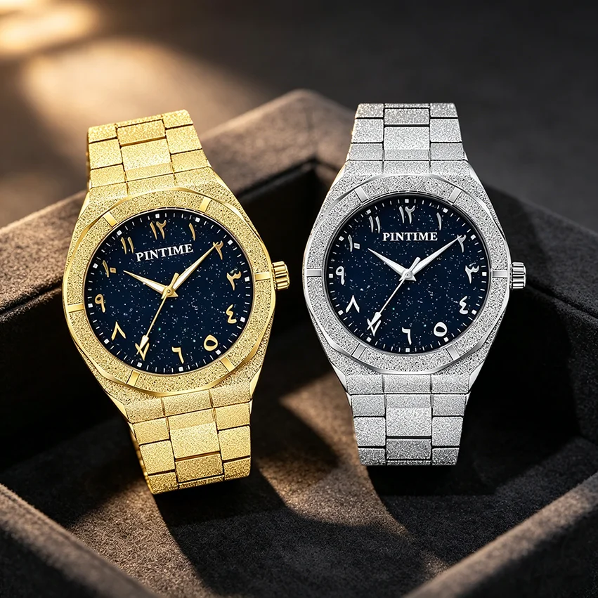 

Luxury Men Watch Frosted Octagon Arabic Numerals Starry Sky Dial Quartz Watch Gold Reloj Relogio Masculino 2026