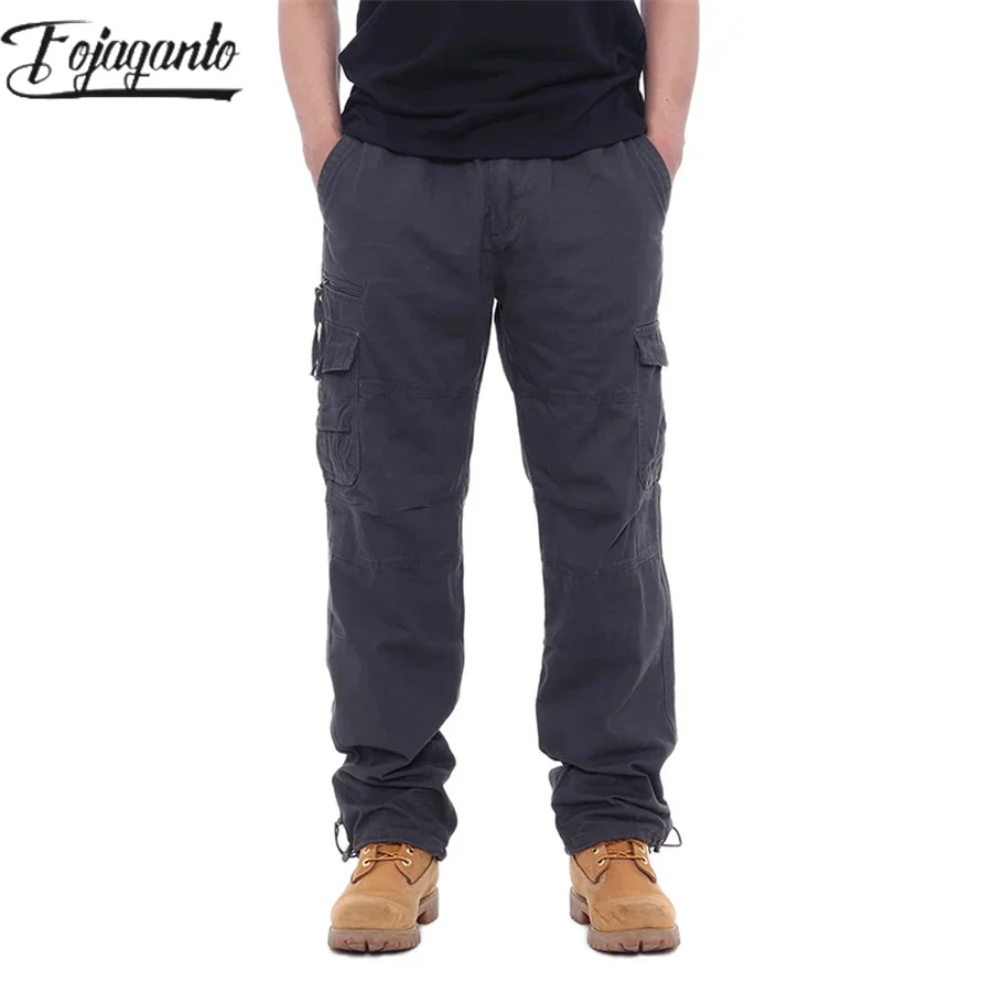 

FOJAGANTO 2024 Outdoor Casual Pants For Men Multi-Pocket Stylish Slim Cargo Pants High Quality Design Hot Casual Pants For Men