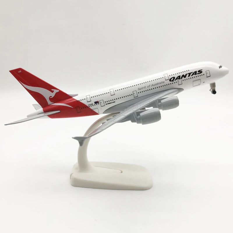 20CM Simulation Alloy Aircraft Australia 380 Airlines Plane Models With Landing Gear Kids Gifts Collection Aircraft Toy