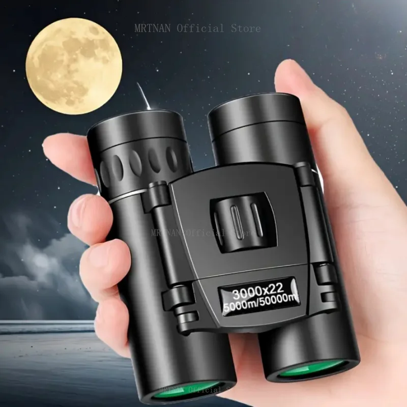 

3000x22 HD зум портативный мощный бинокль большой радиус действия BAK4 Телескоп складной бинокль для охоты кемпинга