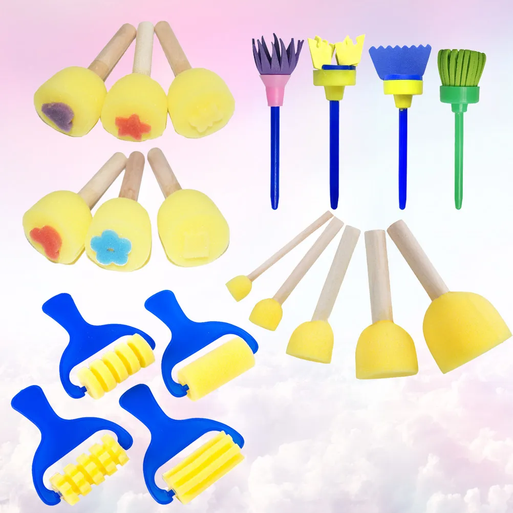 

Набор инструментов для рисования из 19 предметов: губки для детского творчества, DIY-проектов, раннего развития, креативного дизайна