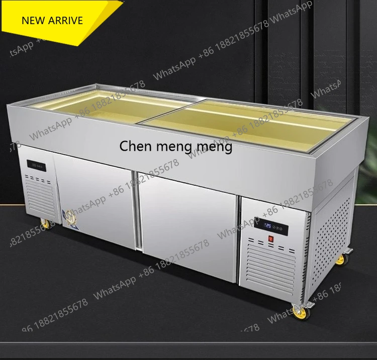M138 Seafood Ice Display Commercial Refrigerated Fresh-Keeping Cabinet Fish Meat Freezer Ordering Ice Cabinet