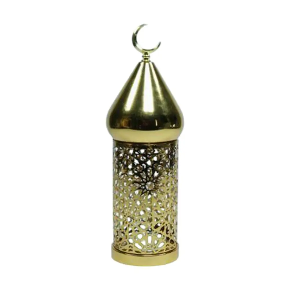 Elegant Home Decor Gold Metal Decoration Home Gatherings 9.5*29cm Decorative LED Wind Ornament Soft Illumination