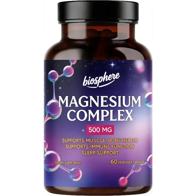 

High quality magnesium supplements with oxides and citrate, 500mg 60 vegetarian capsules