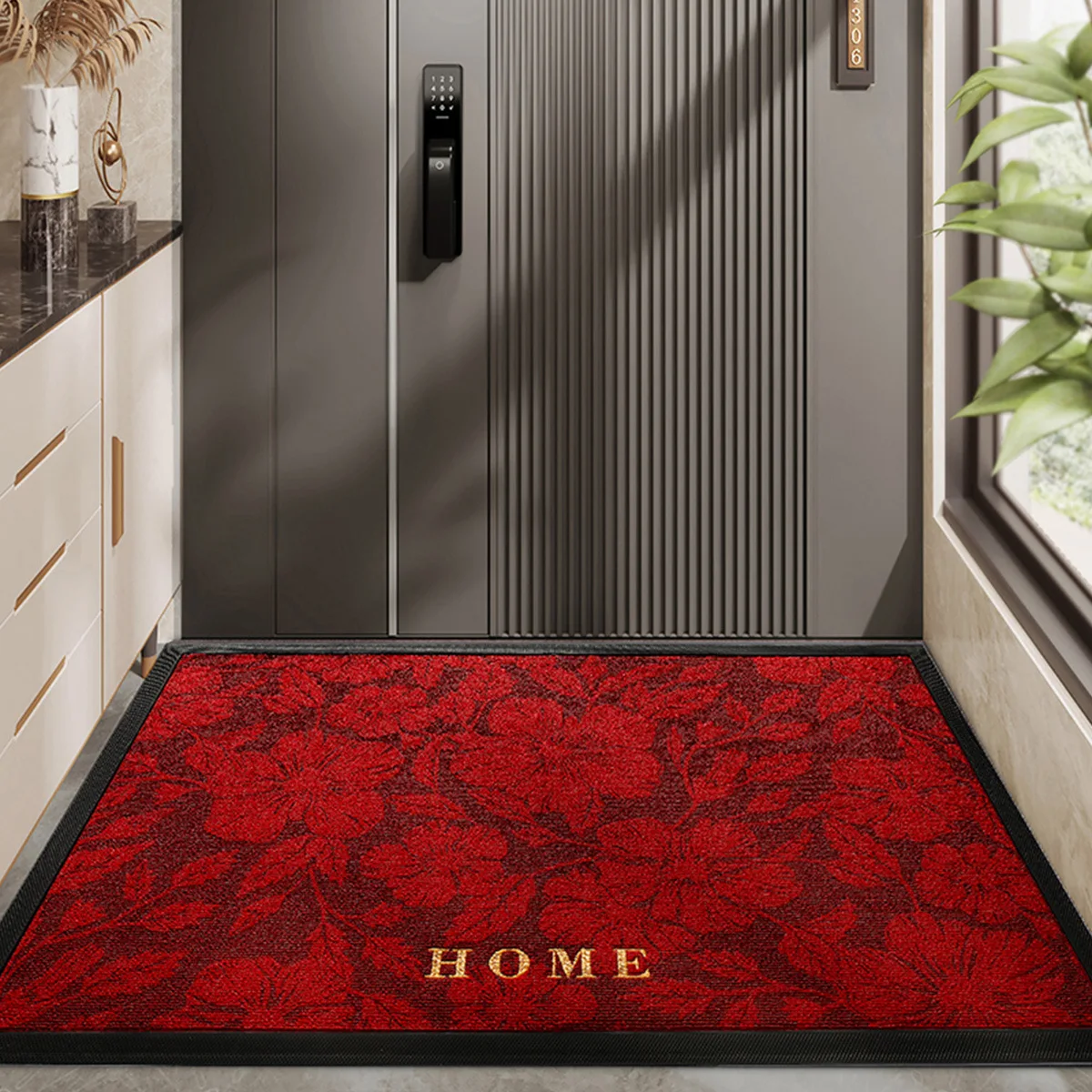 Embroidered Polypropylene Door Mat Entrance Doormat Outdoor Floor Mats Stain-resistant Wear-resistant Dust-removing Anti-slip