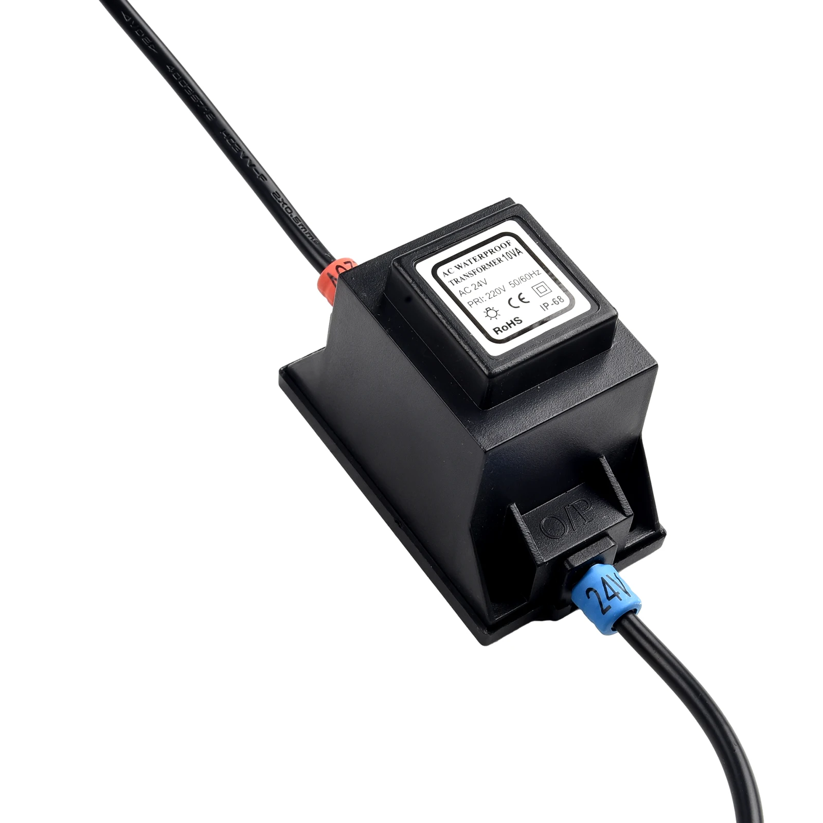 Waterproof LED Transformer AC 24V Power Supply AC/AC IP67 with Overload and Temperature Safety Features for Outdoor Lighting