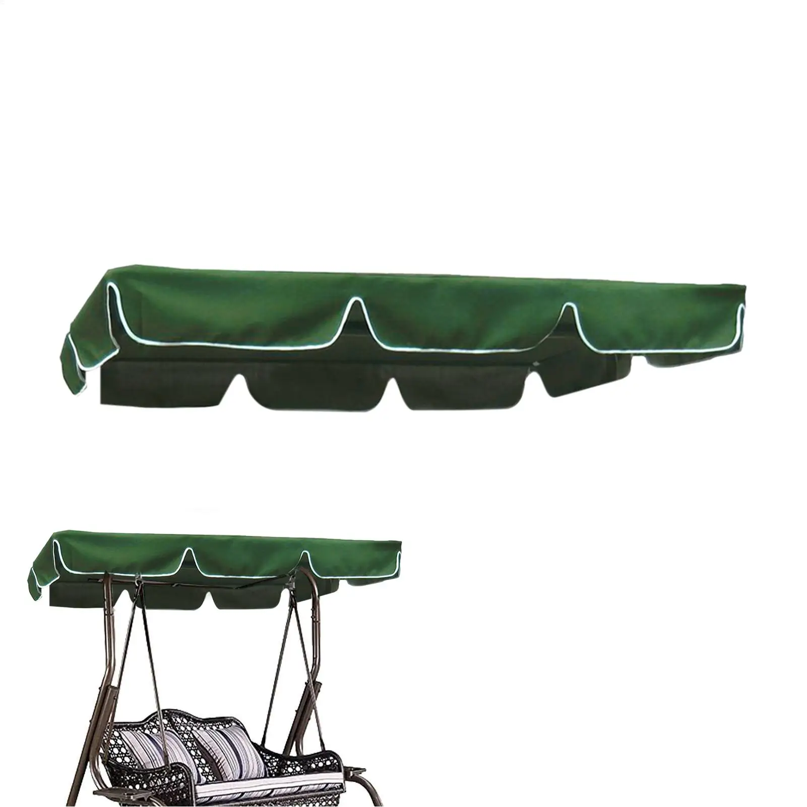 Porch Swing Canopy Replacement UV-Resistant Sun Shade Chair Cover Swing Cover Replacement for Garden Playground Backyard Yard