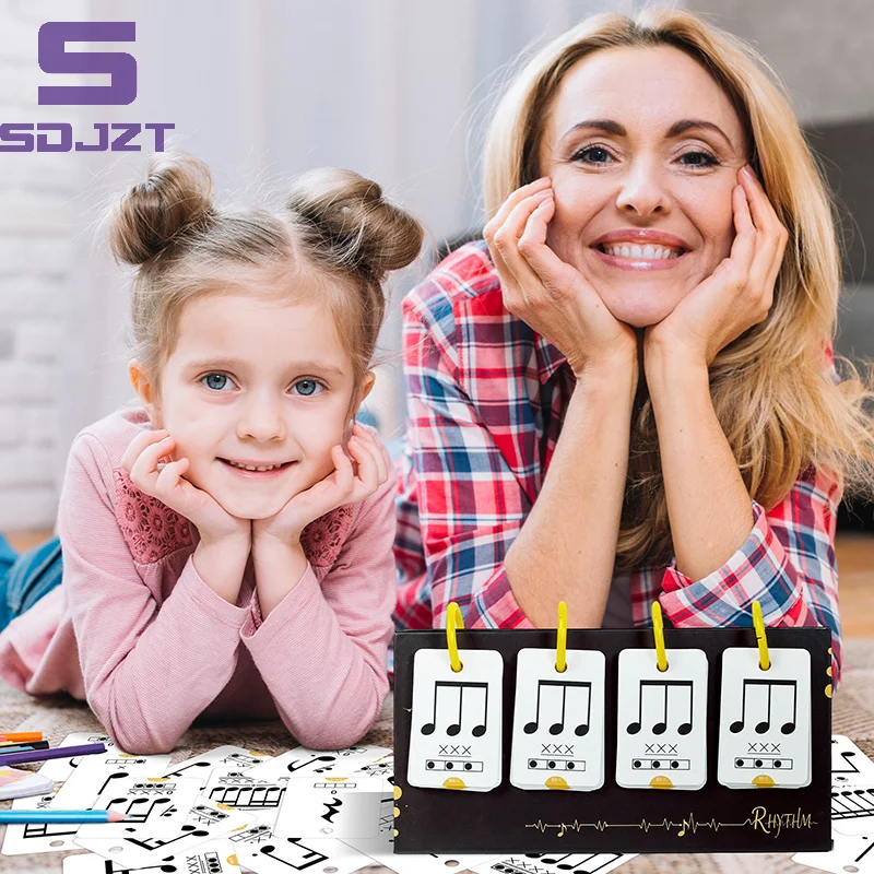 Hot 72PCS Music Enlightenment Learning Card Note Instrument Rhythm Cognition Educational Tool Tabletop Early Education Flashcard