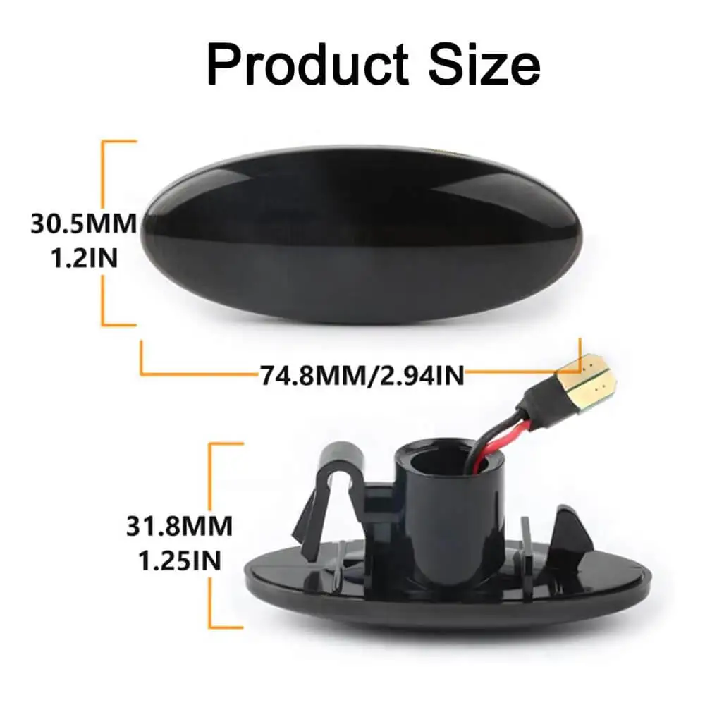 LED Dynamic Side Marker Light Turn Signal Repeater Lamp For Nissan Qashqai J10 X-trail T31 Cube Juke Leaf Micra K13 Note E11