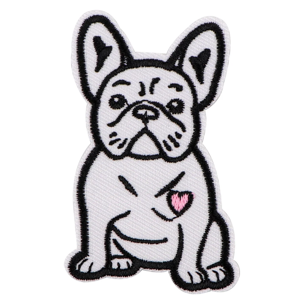 Cute Pet Dog Embroidered DIY Iron On Patches Badges Patchwork Sewing Applique Jacket Backpack Badges