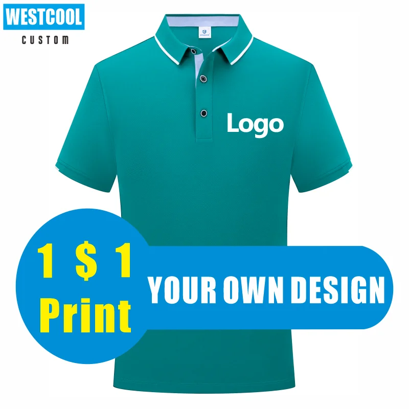 WESTCOOL Fashion Polo Shirt Custom Logo Print Personal Group Design mbroidery Men Women Clothing 12 Colors Summer Tops S-6XL