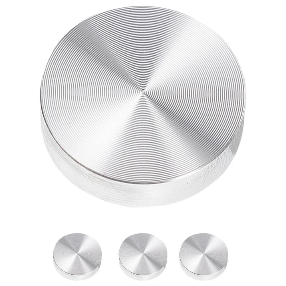 

4pcs Thick Aluminum Alloy Round Discs For Glass Table Top Bumpers End Table Adapter Metal Circle Disc Furniture Leg Feet