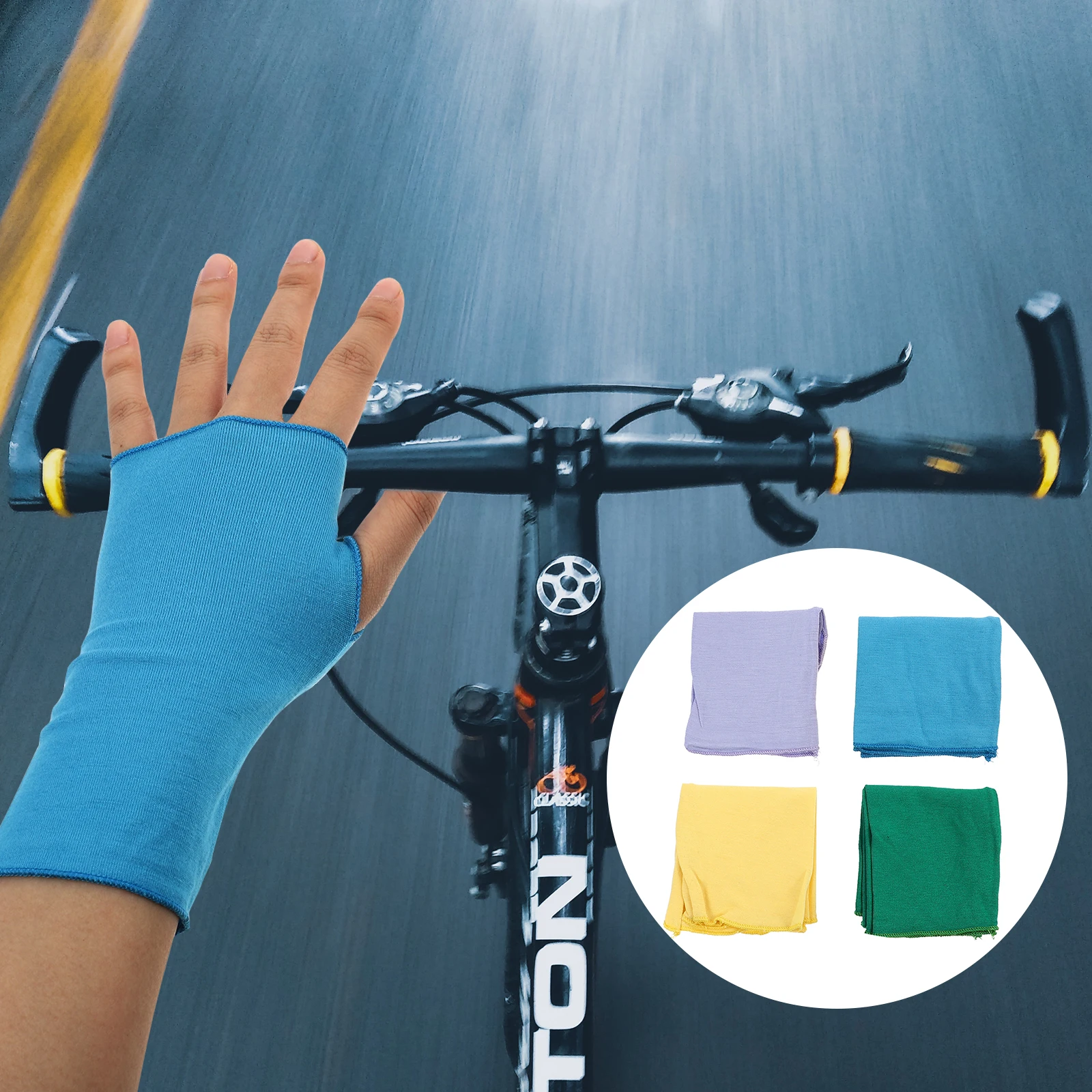 

4 Pairs Protection Gloves Women UV Non-slip Fingerless Summer Outdoor Cycling Outdoor Sun-Resistant Glove Sports Hand Cover